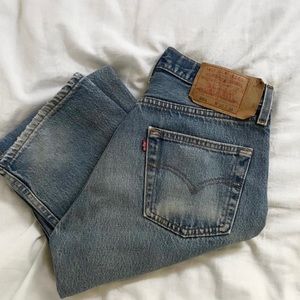 Levi’s 501 high waisted straight leg jeans